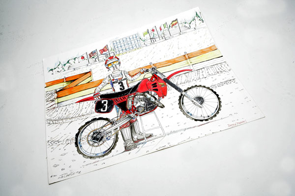 Personalizada y hecho a mano Speedway/GRASSTRACK Bici 3D Marco De Caja 