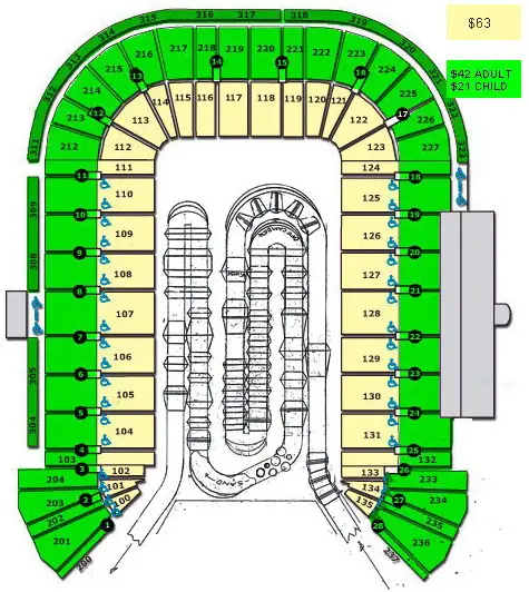 Sam Boyd Stadium Seating Chart View