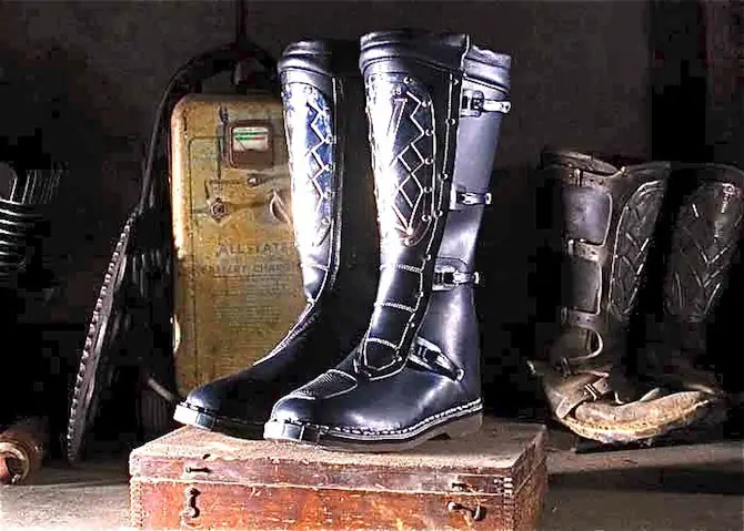 old school motorcycle boots