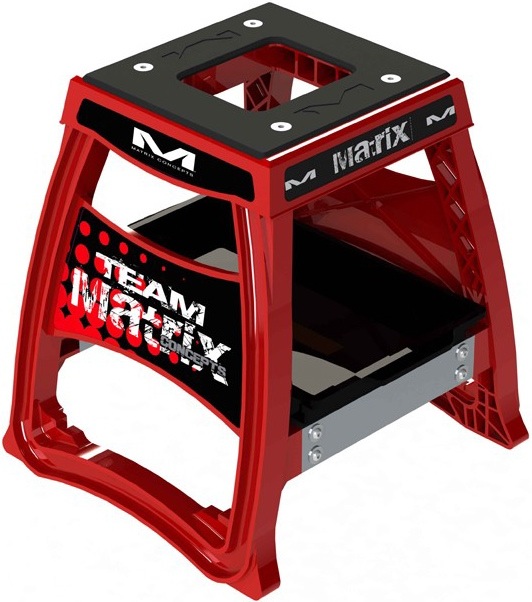 Matrix Concepts M64 Motocross Elite Dirt Bike MX Stand w Limited Edition 25 Piece Sticker Kit Blue 