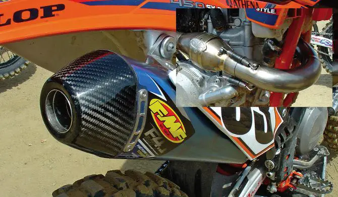 Blue Anodized Titanium with Titanium Mid Pipe for 16-18 KTM 450SXF FMF Factory 4.1 RCT Slip-On Exhaust 