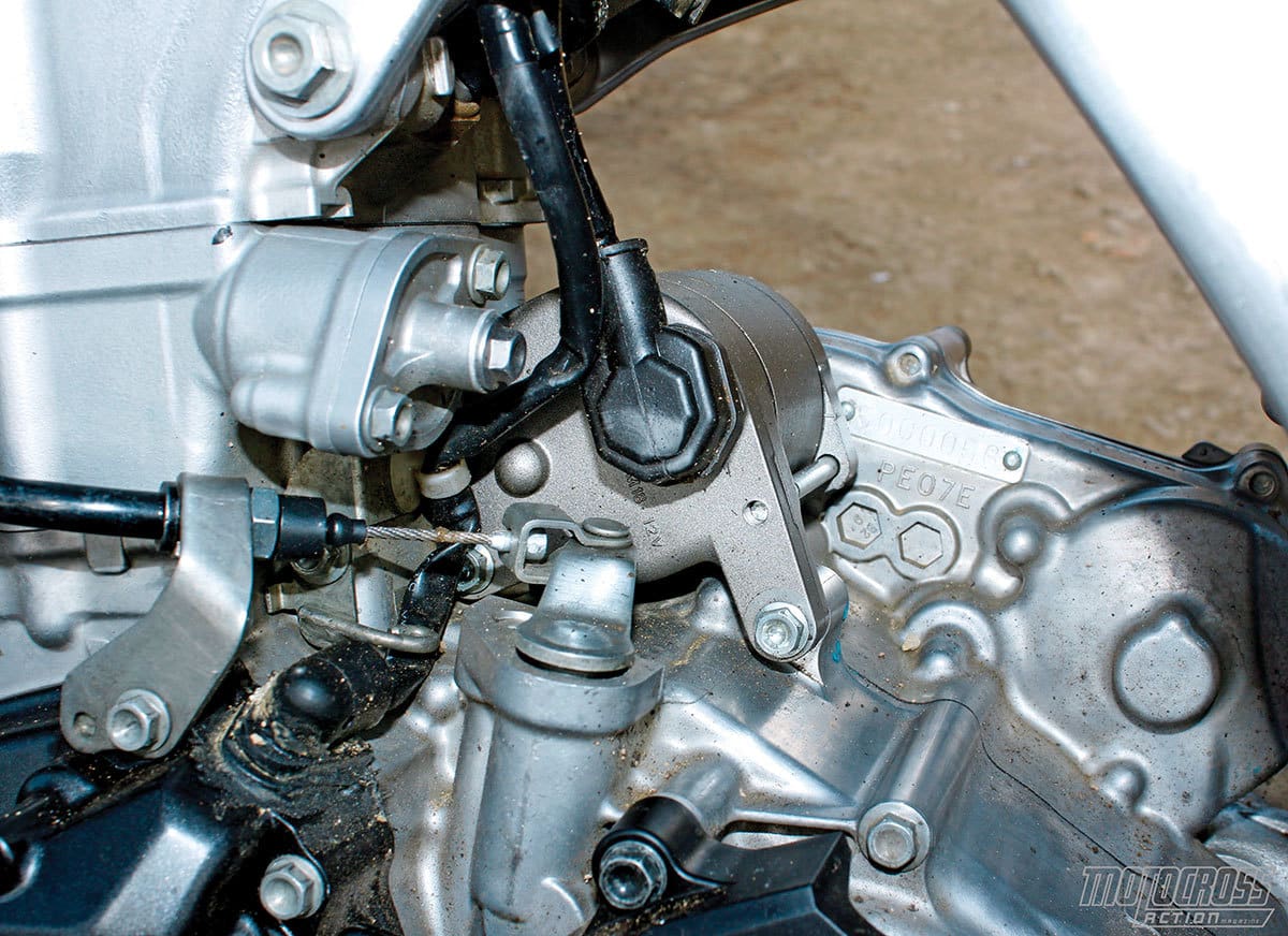 The Honda engine cases have a port where the starter motor plugs in. This is the easy part; the rest of the job is tedious. A skilled mechanic can install it in 5 hours.