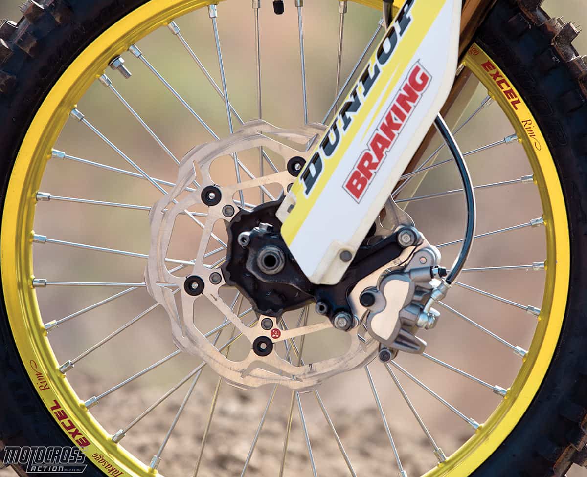 We wanted to bring the braking power into this decade so we went with a Braking Batfly front oversized rotor.