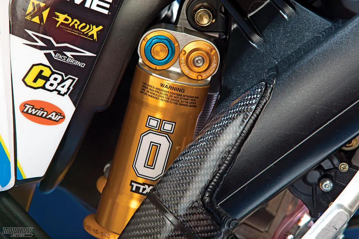 TM distributor Ralf Schmidt offers the Ohlins TTX shock as an option when you buy a new TM. It just costs a bit more.