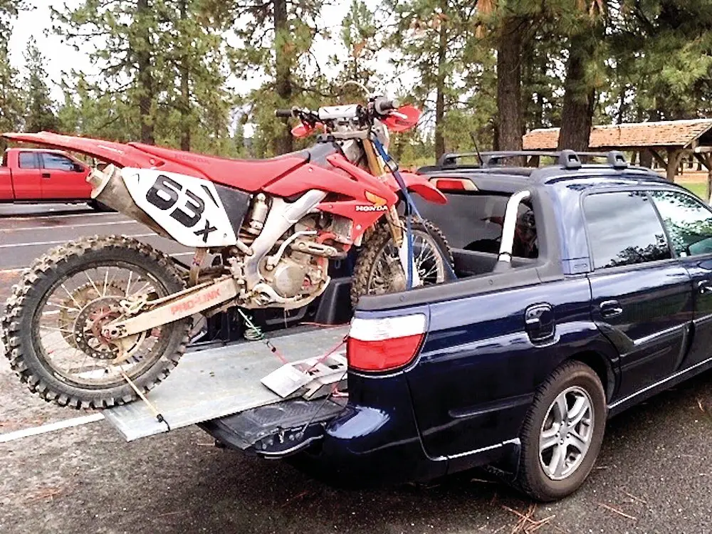 subaru baja bike rack