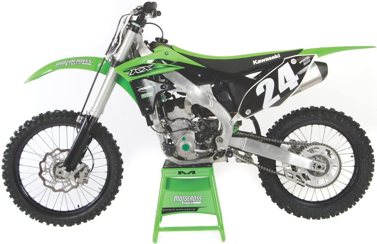 Todoterreno cadena de motocicleta 520 HRT # verde # cadena extra reforzado # Kawasaki kx250f 