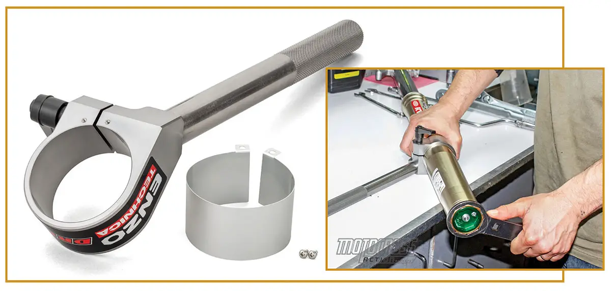 NICECNC Shock Shaft Holding Tool 43mm Front Fork Tube Clamp Holder Billet Aluminium,Silver