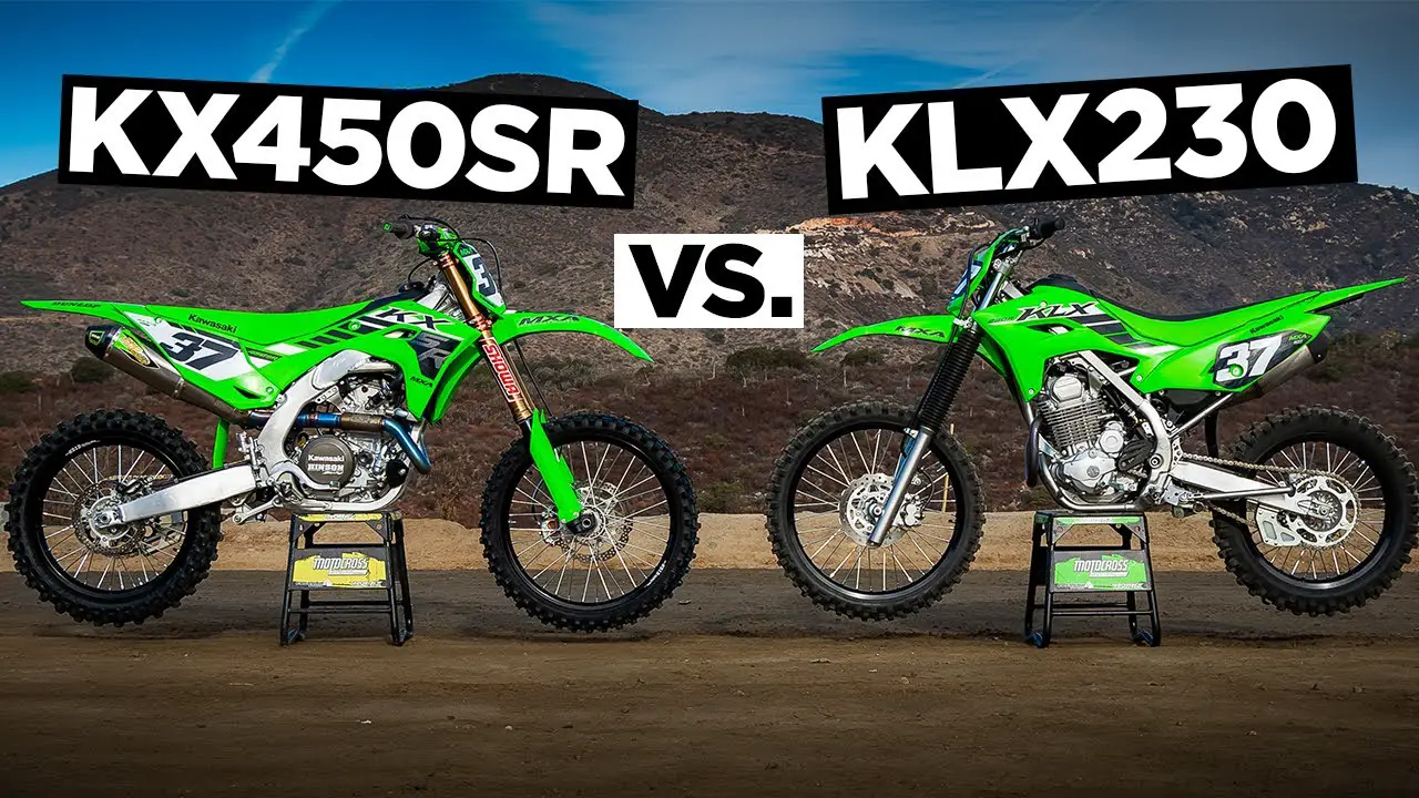 THIS WEEK IN MXA: KX450SR RACE BIKE VS. KLX230 TRAIL BIKE LAPTIME BATTLE