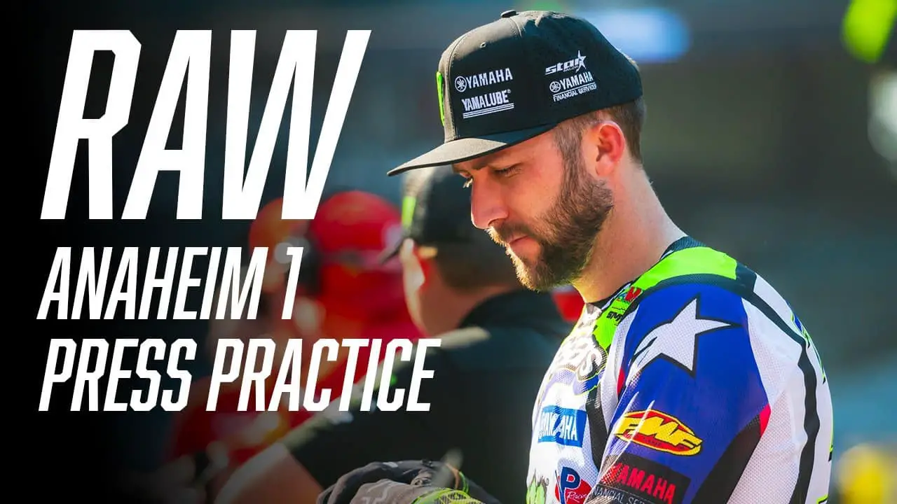 2025 ANAHEIM 1 SUPERCROSS RAW PRESS DAY PRACTICE VIDEO Motocross