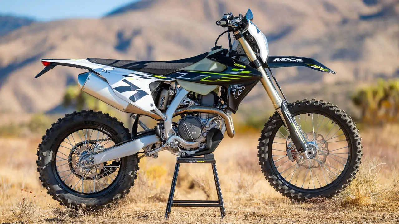 MXA VIDEO: WE TEST THE NEW 2026 TRIUMPH TF450-E (OFF-ROAD)