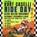 KURT CASELLI RIDE DAY RETURNS TO GLEN HELEN RACEWAY ON DEC. 6, 2025