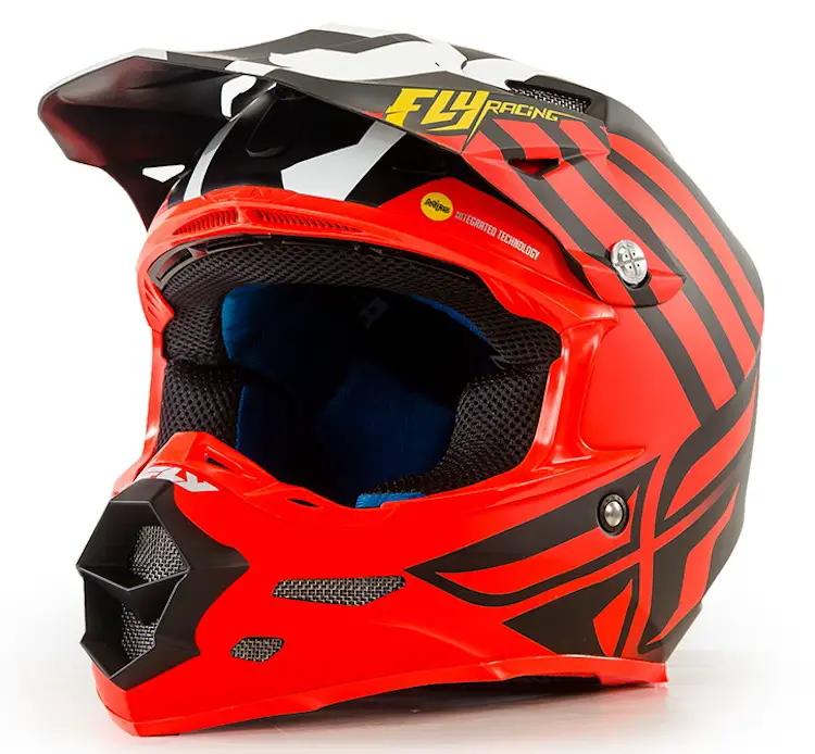 Fly Racing Unisex-Adult Full-face Style F2 Carbon Mips Zoom Helmet Red/Black/Yellow X-Small 73-4202XS 