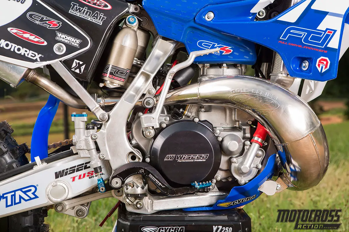 Not much is needed to improve the performance of a YZ250. An FMF pipe, Wiseco clutch and suspension re-valve do the trick.