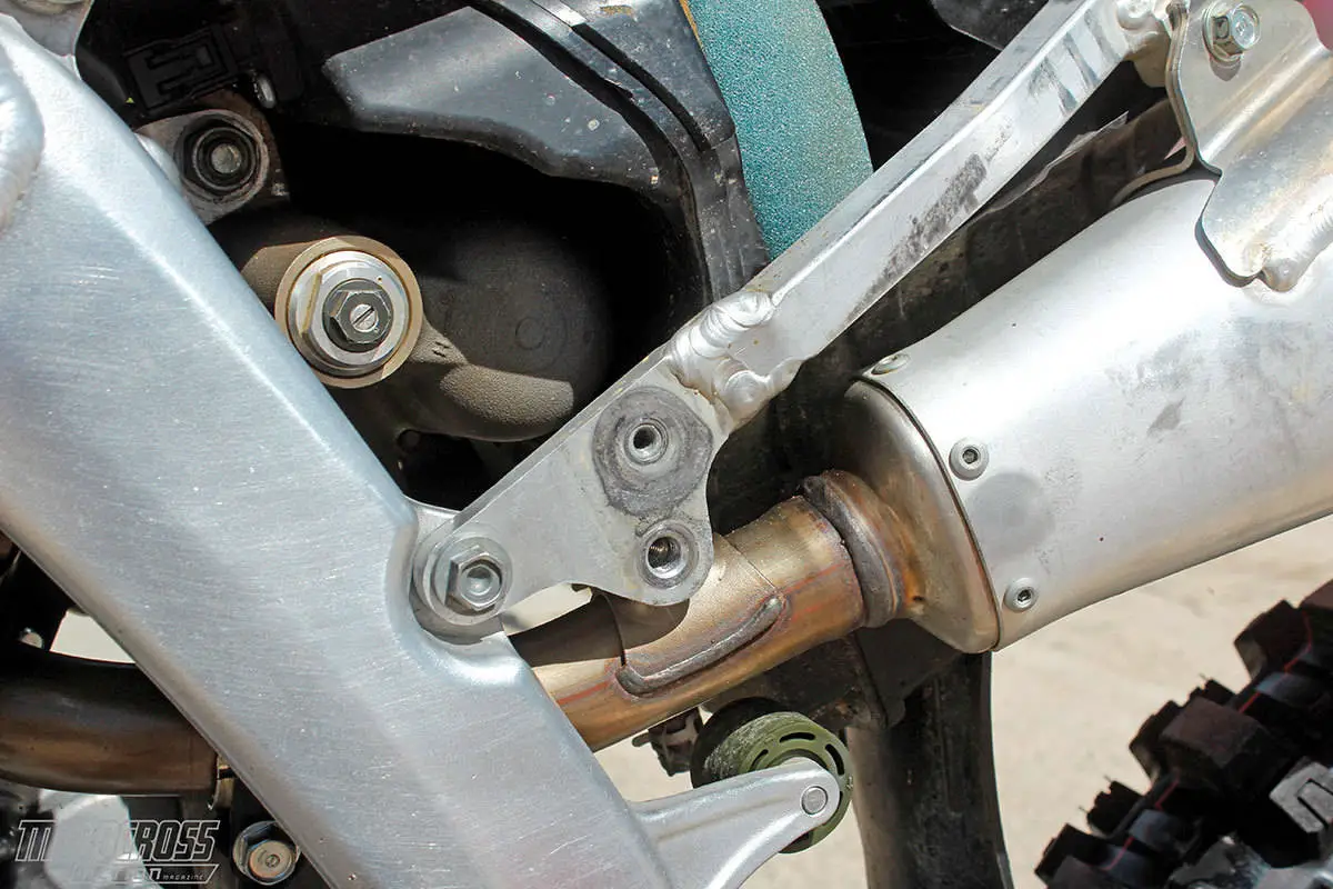 We also removed the rear mid-pipe mounting bolts to allow the subframe to be a little more resilient. Obviously, removing bolts increases the need to be more attentive to maintenance.